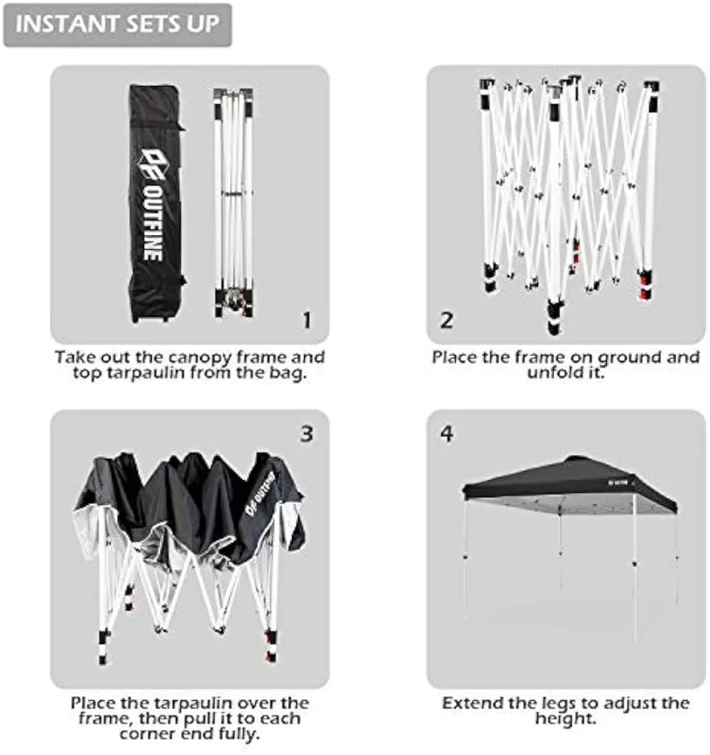 OUTFINE Pop-up Canopy 10x10 Patio Tent