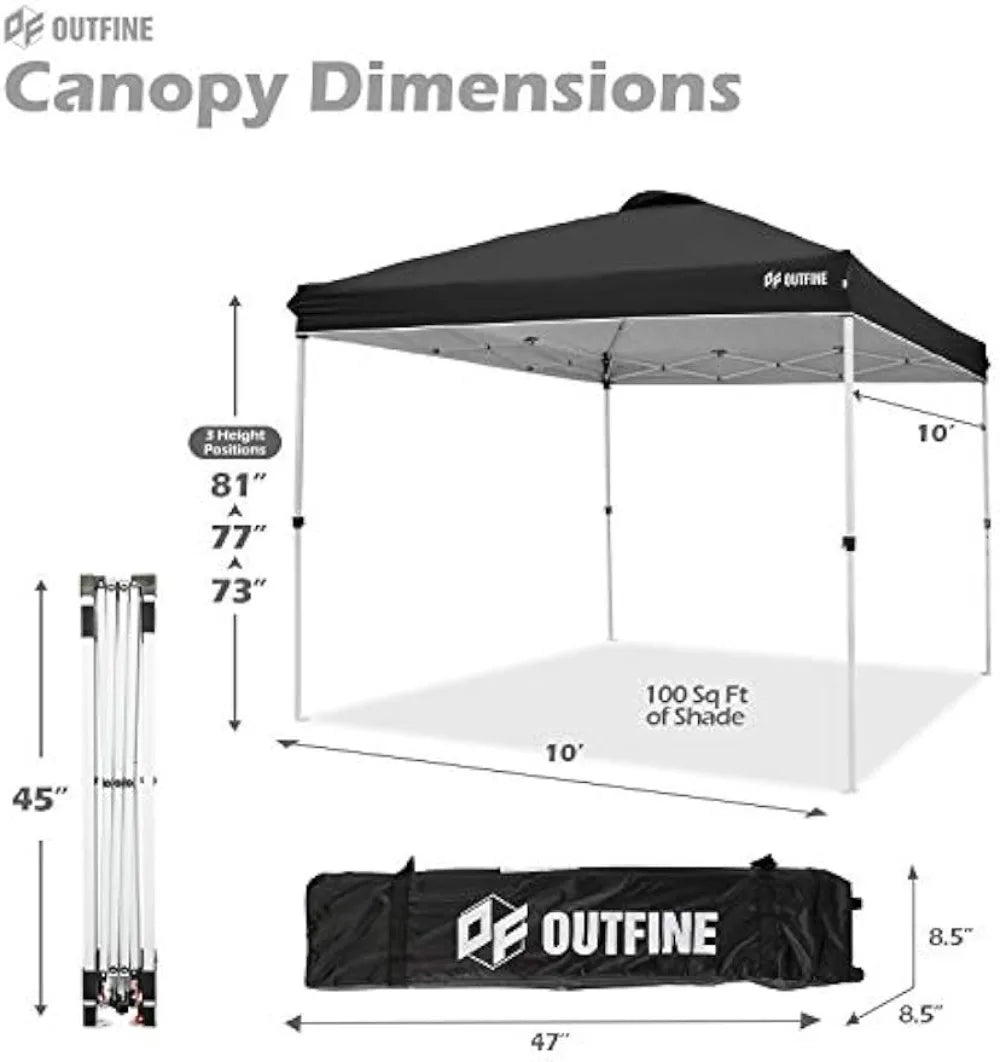 OUTFINE Pop-up Canopy 10x10 Patio Tent