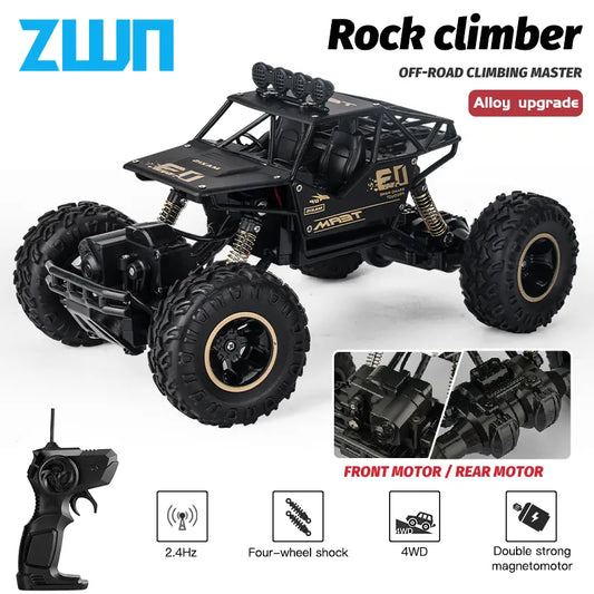 ZWN 1:16 4WD RC Car With Led Lights Radio Remote Control Cars Buggy Off-Road Control