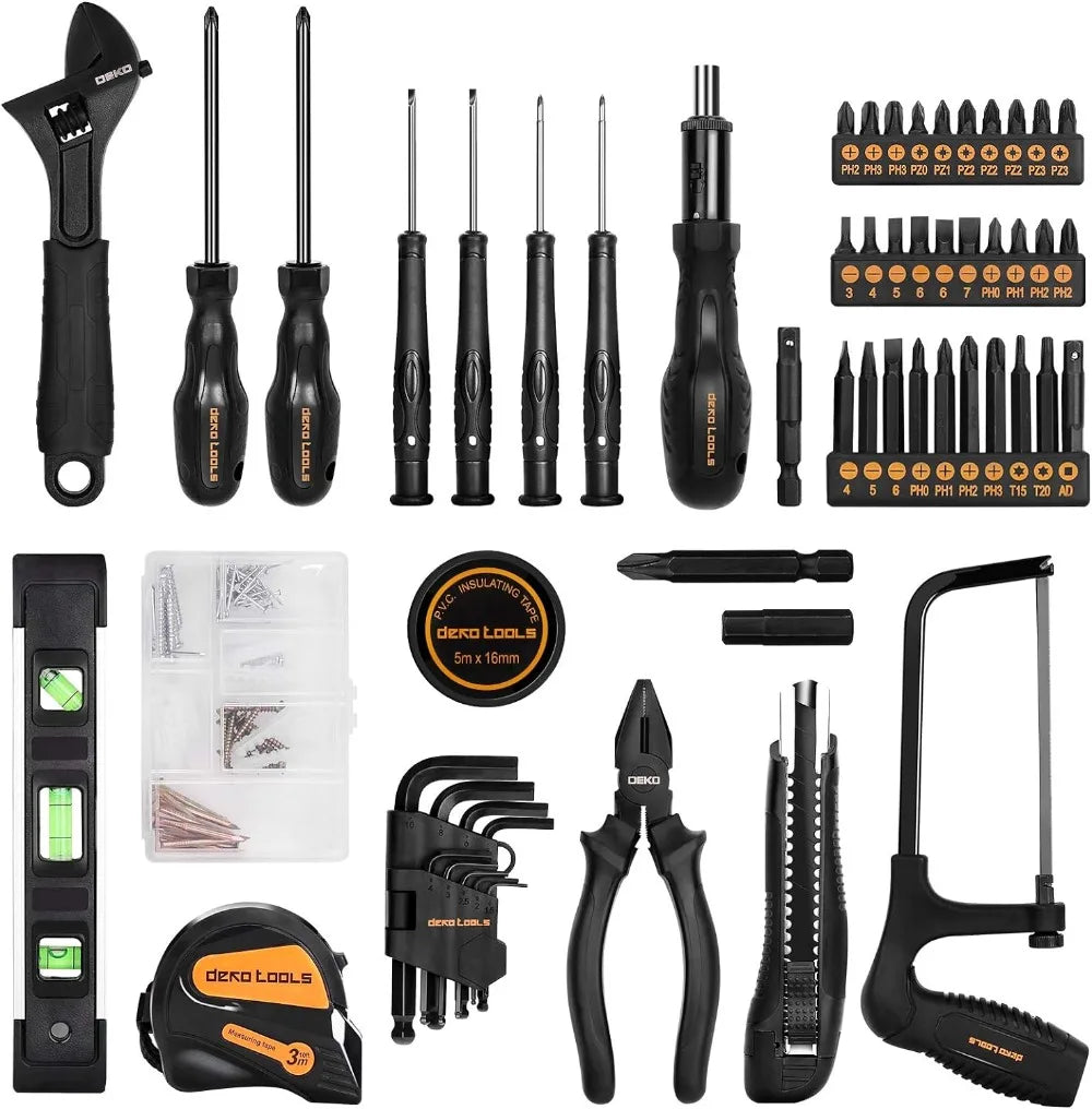 DEKOPRO 218-Piece General Household Hand Tool kit