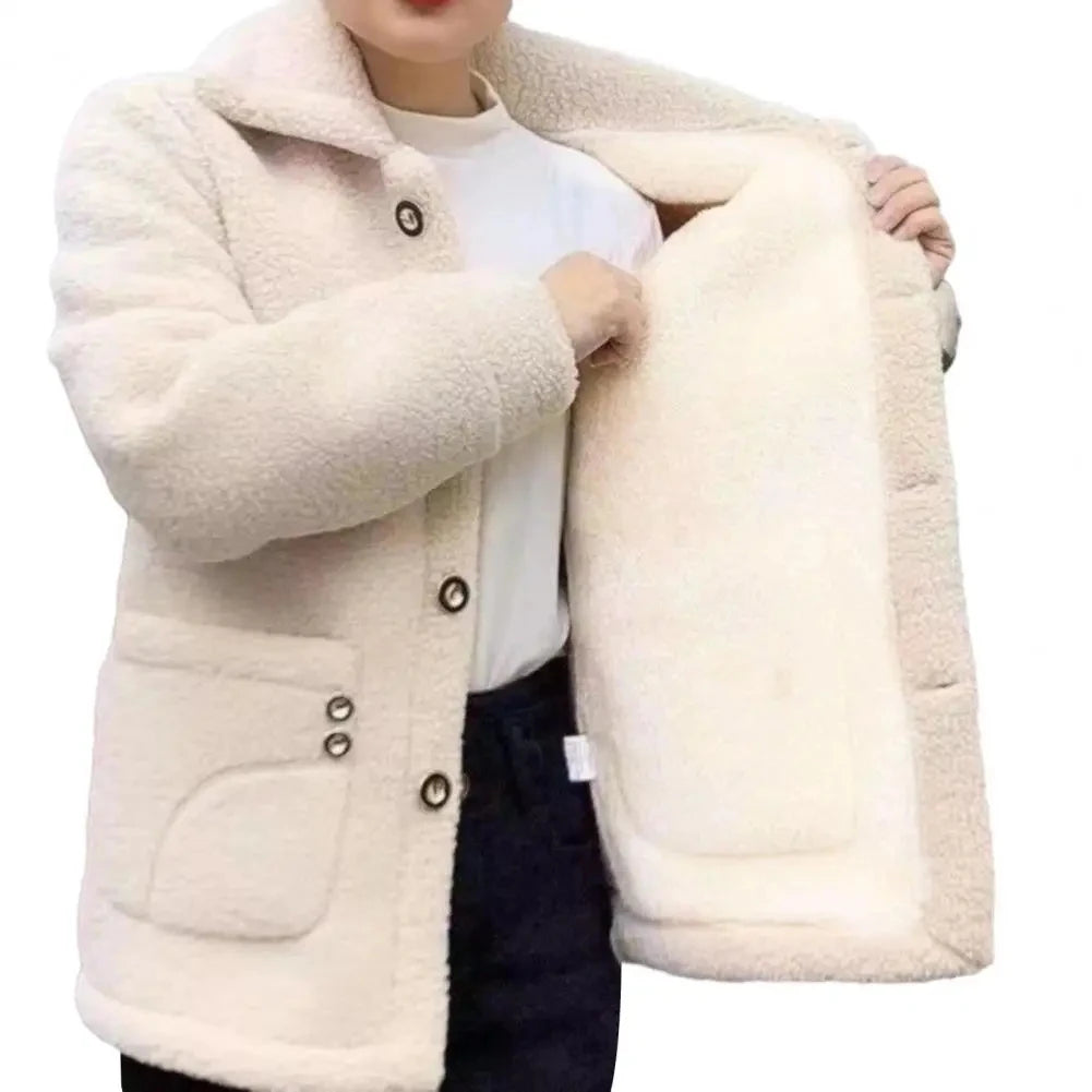 Jacket Women Clothes Overcoat Lamb Fleece