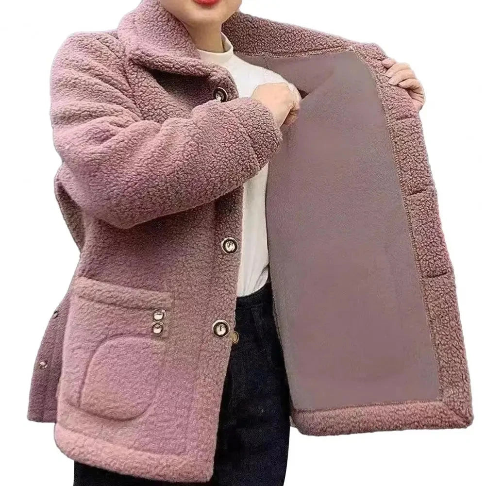 Jacket Women Clothes Overcoat Lamb Fleece