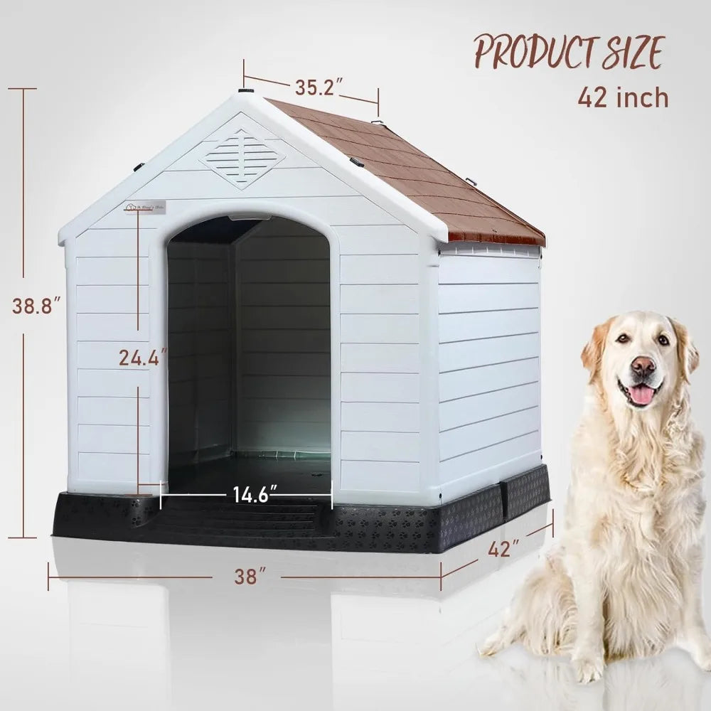 Durable small to medium dog kennel, ventilated and easy to clean.